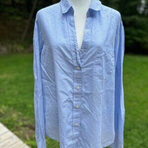 GAP Striped Perfect Shirt with Heart Details